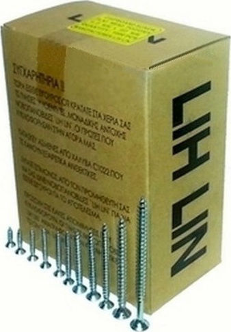 Lih Lin MDF Screw Phillips Galvanized with Diameter M4 and Length 18mm 1000pcs