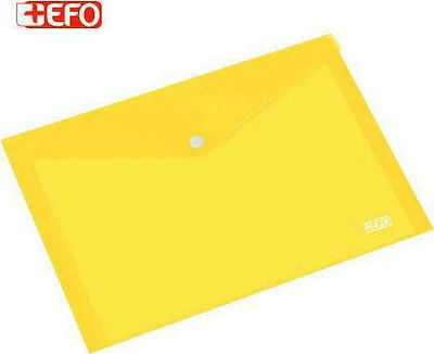 +Efo Folder Transparent with Button for Paper A4 Yellow