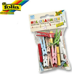 Folia Cârlige De Rufe Din Lemn 48 Bucăți (Diverse Modele)
