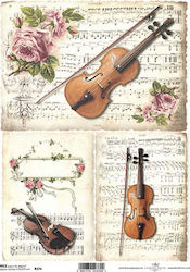 ITD Collection Floral Decoration With a Violin ...