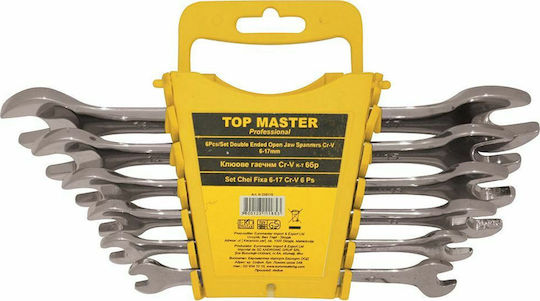 Topmaster Σετ 6 Γερμανικά Κλειδιά με Μέγεθος Κεφαλών από 7mm έως 17mm