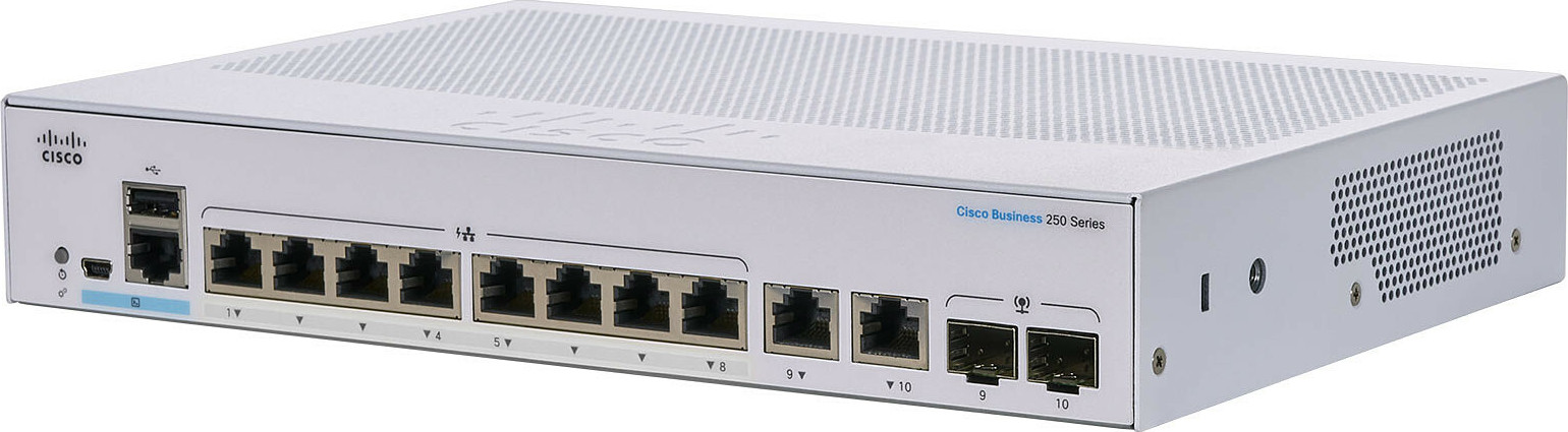Cisco Managed L3 Switch με 8 Θύρες Gigabit (1Gbps) Ethernet και 2 SFP ...