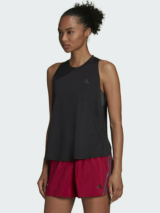 Adidas Icons Αμάνικη Γυναικεία Αθλητική Μπλούζα Μαύρη