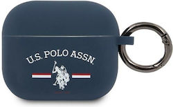 U.S. Polo Assn. Hülle Silikon mit Haken in Marineblau Farbe für Apple AirPods 3 U.S. Polo Assn. Hülle Silikon mit Haken in Marineblau Farbe für Apple AirPods 3