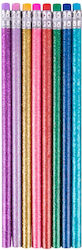 Apli Glitter Σετ 12 Μολύβια με Γόμα (Διάφορα Χρώματα)