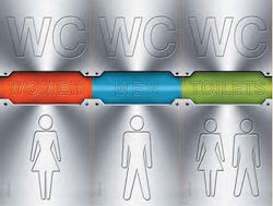 Nakas WC Sign 3x7x14cm Pvc 3x7cm