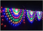 Peacock RGB Lighted Christmas Garland Multicolour 1pc