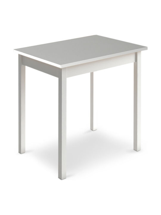 Mini Tisch Küche Holz mit Metallgestell White 59x78x75cm