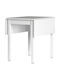 Katlanir Tisch Küche Ausziehbar Holz mit Metallgestell White 59(+58)x78x75cm