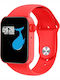 T100 Plus Smartwatch με Παλμογράφο (Κόκκινο)