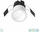 Gea Luce Qebui Round Metallic Recessed Spot with Integrated LED and Natural White Light White 5.6x5.6cm. 1pcs