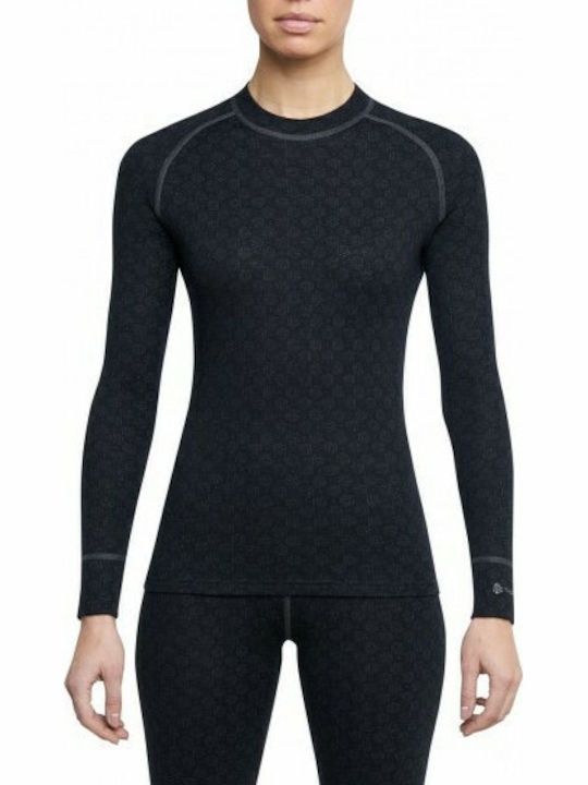 Thermowave Merino Extreme Γυναικεία Ισοθερμική Μακρυμάνικη Μπλούζα Μαύρη