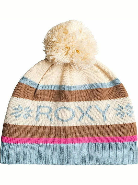 Maeley Γυναικείος Pom Pom Beanie Σκούφος σε Μπεζ χρώμα