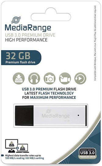 MediaRange 32GB USB 3.0 Stick Ασημί