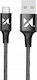 Wozinsky Braided USB 2.0 Cable USB-C male - USB-A Μαύρο 2m WUC-C2B