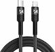 Wozinsky Geflochten USB-C zu Lightning Kabel 18W Schwarz 1m (WUC-PD-CL1B)