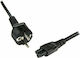Run & Teng IEC C5 - Schuko Cable 1.5m Μαύρο 05001KLT00BK