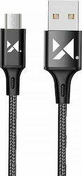 Wozinsky WUC-M1B Braided USB 2.0 σε micro USB 1m Μαύρο