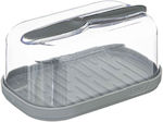 Butter Dish Plastic Gray