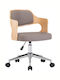 Rotativă Scaun Vizitator cu Brațe & Roți în Culoare Maro 47.5x53x76cm 1buc