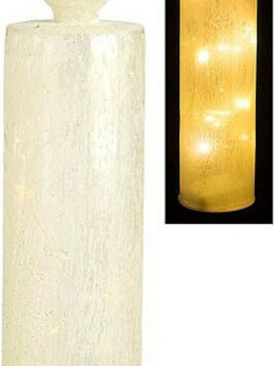 JK Home Decoration Χριστουγεννιάτικο Γυάλινο Κερί 26x7εκ.