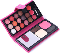 La Meila 22 Colors Makeup Palette for Face, Eyes, Lips & Eyebrows Fuchsia 112gr