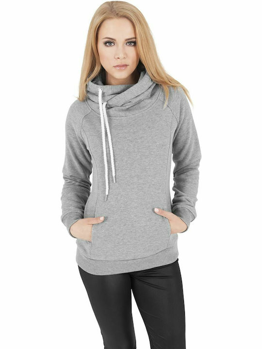 Damen Sweatshirt Kapuzen Gray