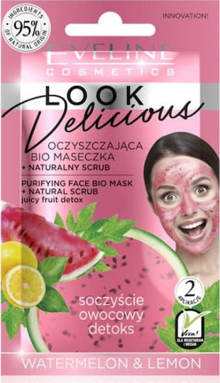 Eveline Look Delicious Watermelon & Lemon Μάσκα Προσώπου 10ml