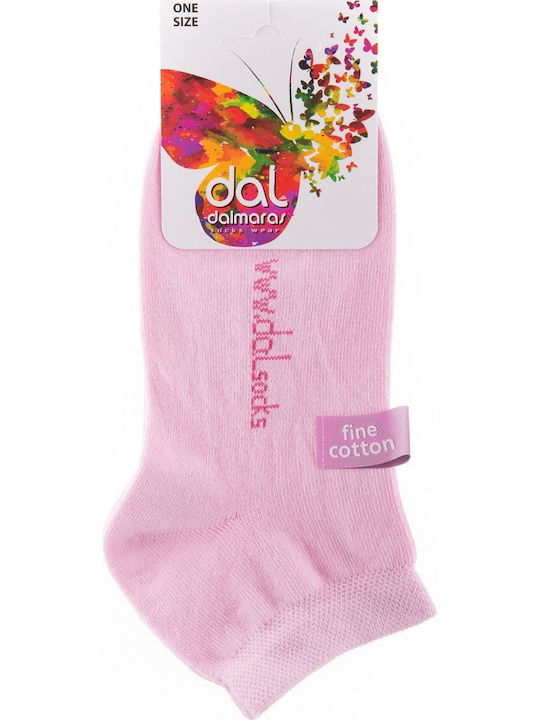 Dal 904L Damen Einfarbige Socken Rosa 1Pack