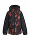 Waterproof Kids' Sports Jacket Short with Hood Black Leary