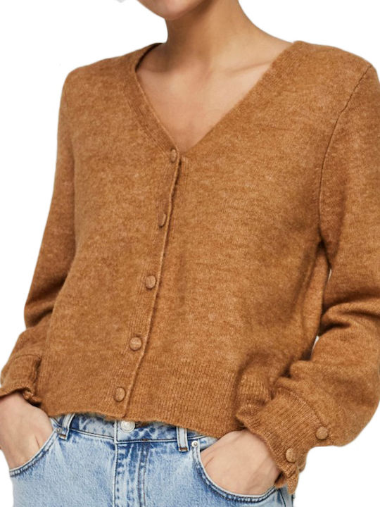 Vero Moda Γυναικεία Πλεκτή Ζακέτα Tobacco Brown