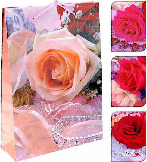 JK Home Decoration Χάρτινη Χριστουγεννιάτικη Τσάντα για Δώρο 8x25εκ. (Διάφορα Σχέδια/Χρώματα)