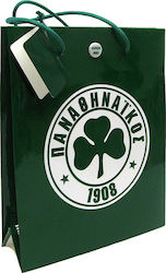 Stamion Panathinaikos BC Paper Bag for Gift with Theme "Football" Green