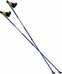 Nils Pair of Telescopic Aluminum Trekking Poles with 2 Sections Nordic NW607 Blue 250gr