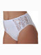 09 High-waisted Women's Slip with Lace White