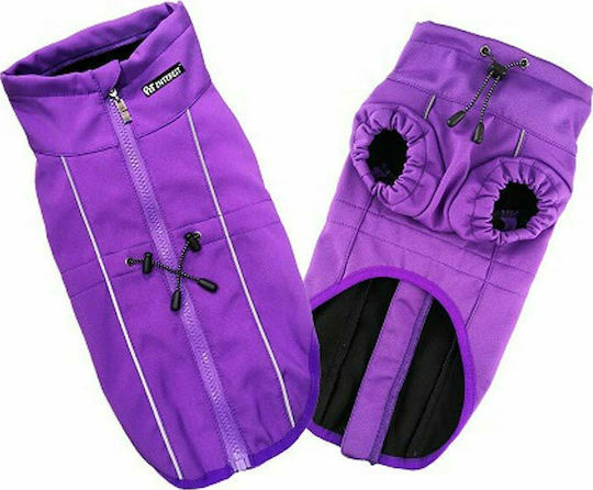 Pet Interest Active Outdoor Vest Haine pentru câini Fleece / Impermeabil Violet cu Lungimea Spateului 54 cm 52115