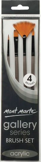 Mont Marte Gallery 4 Σετ Πινέλα Ζωγραφικής No4 / No7 / No8 4τμχ