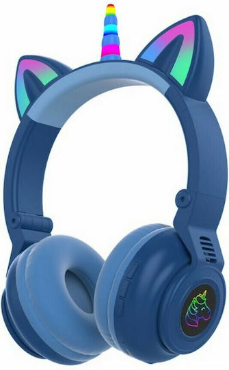 Unicorn STN27 Bluetooth Wireless On Ear Headphones with Radio with 7 hours of Operation Blue