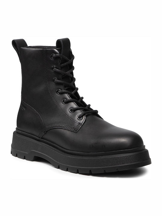 Vagabond Jeff Men's Leather Military Boots Black