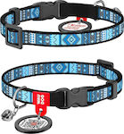 WauDog Etno Blue Cat Collar 10mm x 20-30cm