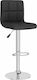 Stool Bar with Back & Adjustable Height Black Velvet-Black Metal 2pcs 40x47x90-111cm