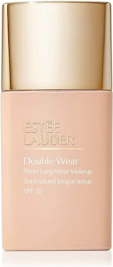 Estee Lauder Double Wear Sheer Long-Wear Лилаво/бяло SPF20 2C0 Cool Vanilla 30мл
