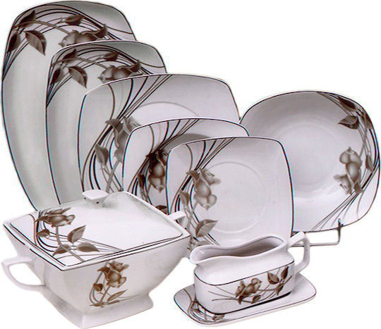 Karvounis Cafea Porțelan Set de Vase 72buc