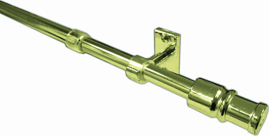 Extendable Metallic Curtain Pole Florida Single 135-225cm Gold