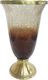 Karvounis Διακοσμητικό Βάζο Glas Gold/Brown 16x16x32cm 1Stück