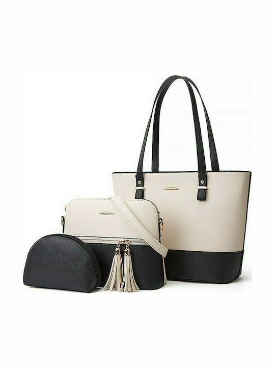 Cardinal Set Damen Tasche Shopper Schulter White / Black