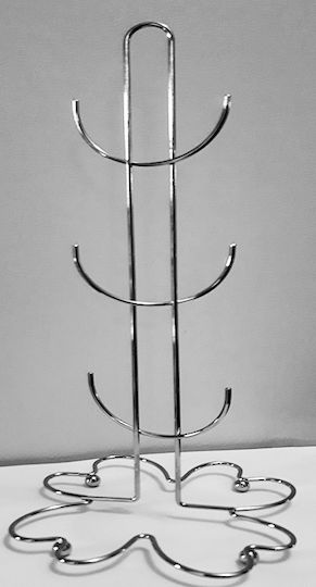 Karvounis Becherständer Metallisch 38x38x38cm Silber