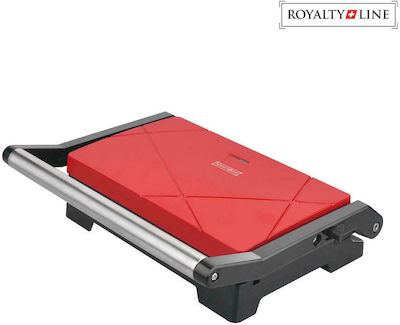 Royalty Line RL-PM1000.869.1 RL-PM1000-RED Sandwich Maker Grill 1000W Roșie