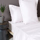 Palamaiki Luxe Sateen Σετ Σεντόνια Υπέρδιπλα 240x270εκ. White (4τμχ)
