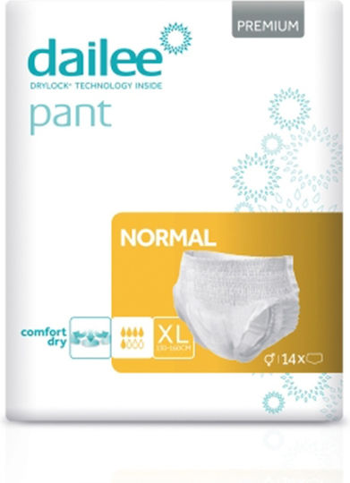 Dailee Premium Comfort Dry Normal Πάνες Βρακάκι Ακράτειας XLarge 14τμχ